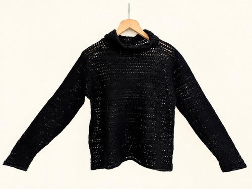 Ladies roll neck - ladies, black