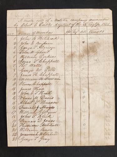 1851 antique militia muster - 1851,
